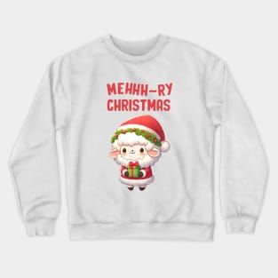 Mehhh Ry Christmas Cute Sheep Crewneck Sweatshirt